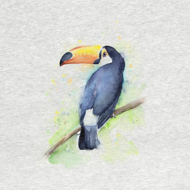 Toucan Watercolor by Olechka